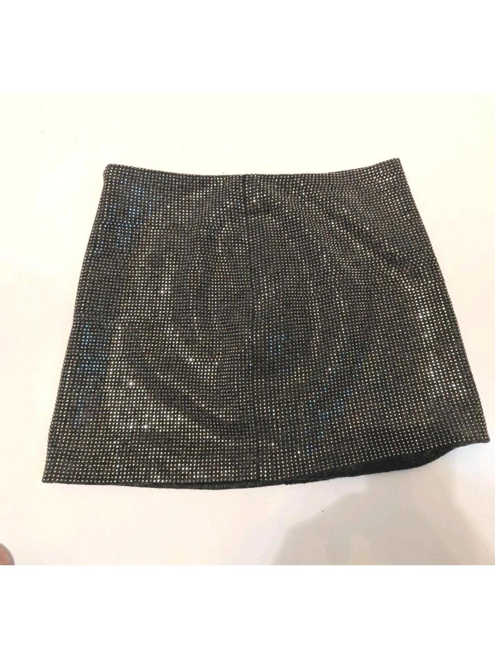 Garage Skirt Gray Studed Small Zipper Lined